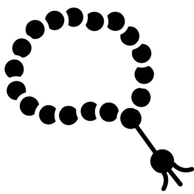 Tespih. Web simgesi basit illüstrasyon