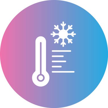 Soğuk sıcaklık vektörü illüstrasyonu Modern basit tasarım