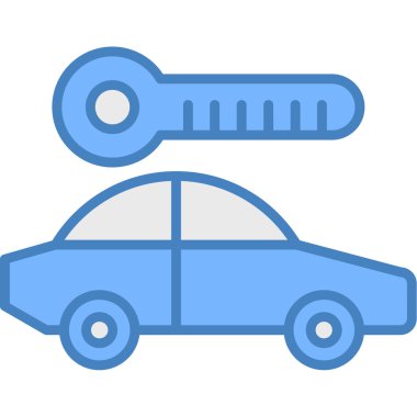 Araba anahtarı simgesi. beyaz üzerinde izole edilmiş ana araba anahtar vektör rengi