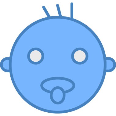 bebek yüzü simgesi düz stil