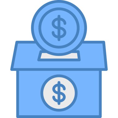 Dolar. Web simgesi basit illüstrasyon