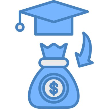 eğitim düzlüğü simgesi, vektör illüstrasyonu