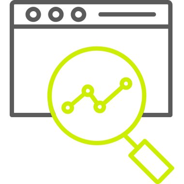 Arama simgesi, basit vektör illüstrasyonu