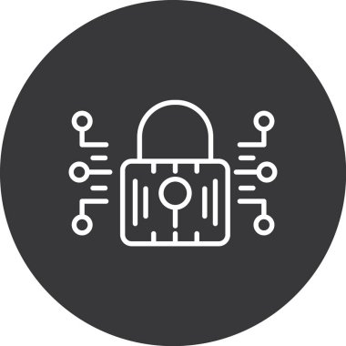 Vektör illüstrasyon ikonu kilitlenmesi, güvenlik konsepti. Kilit ve anahtar, kilit, güvenli.