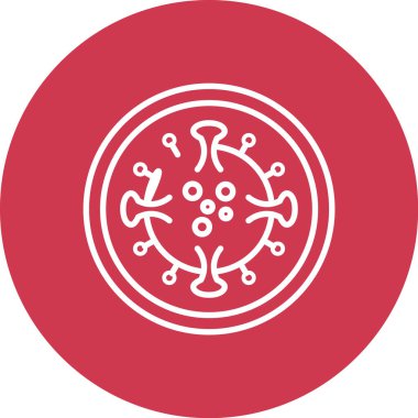 Bir kar tanesinin kırmızı ve beyaz ikonunun vektör çizimi