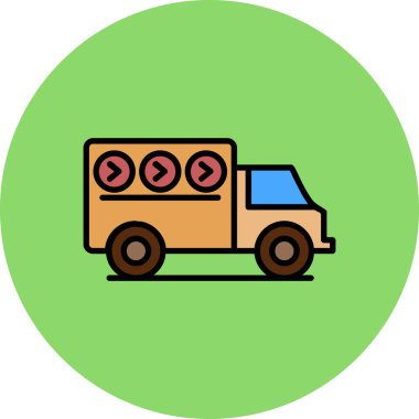 Kamyon. Web simgesi basit illüstrasyon