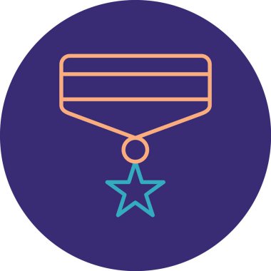 Madalya ikon vektör illüstrasyonu