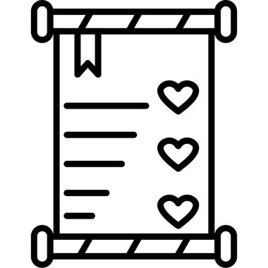 Bir kalp simgesinin vektör illüstrasyonu