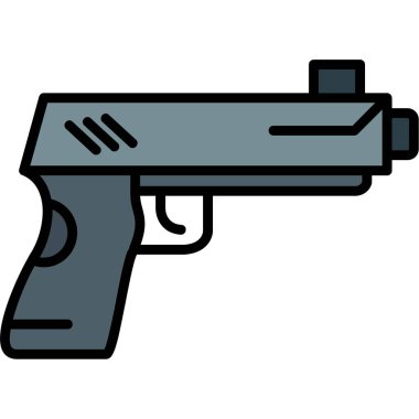 silah simgesi, vektör illüstrasyonu