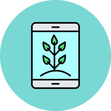 Web tasarım simgesi. bitkisel telefon