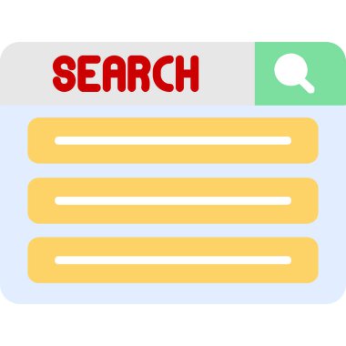 Arama simgesi, basit vektör illüstrasyon tasarımı