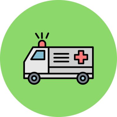 Ambulans vektör simgesi modern basit vektör illüstrasyonu