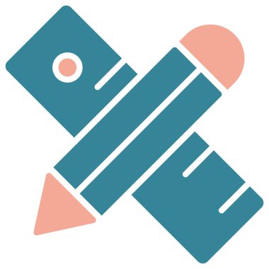 Kalem ve keskinleştirici simgesi. vektör illüstrasyonu