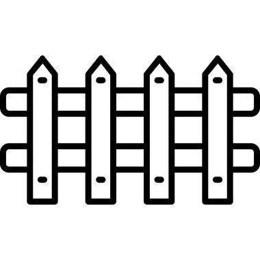 Çit simgesi. Çit vektör simgesi web için basit örnek