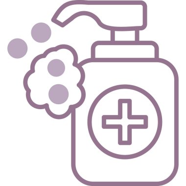 Antiseptik sprey ikonu, basit vektör çizimi