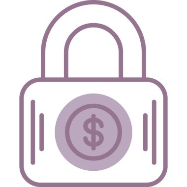 Para çanta simgesi illüstrasyon tasarımı