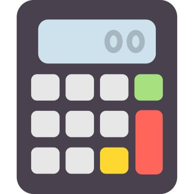 Hesap makinesi simgesi. düz dizayn biçimi 10