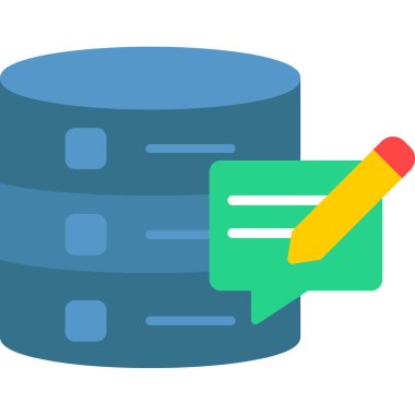 veritabanı düz vektör simgesi