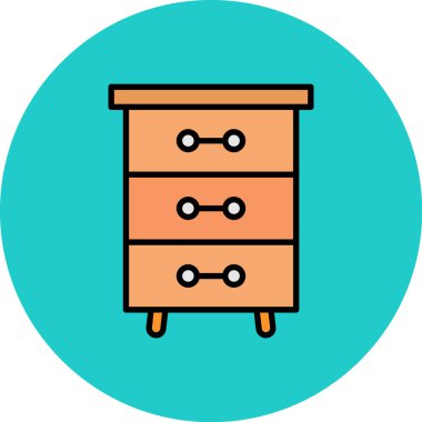 Kabine simgesi, özet illüstrasyon