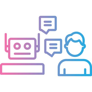 Sohbet simgesinin vektör illüstrasyonu