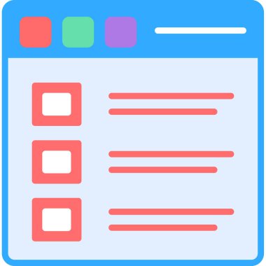Kontrol listesi simgesi, vektör illüstrasyonu