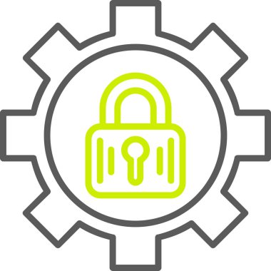 Vektör Kabartma Simgesi Tasarımı Kilitle