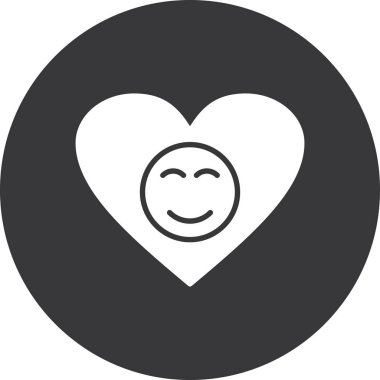 Mutlu gülümseme vektör simgesi