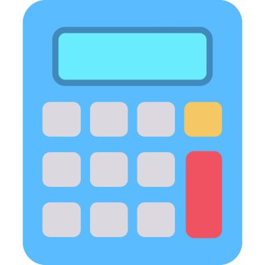 hesap makinesi simgesi vektör illüstrasyonu