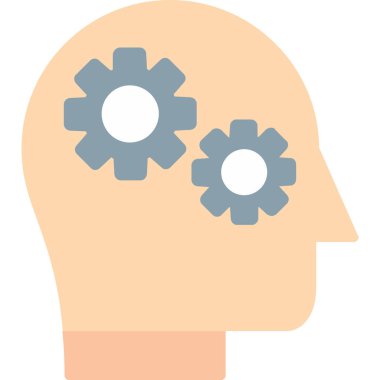 Beyin. Web simgesi basit illüstrasyon