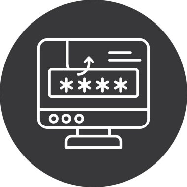 giriş parolası simgesi, basit biçim.