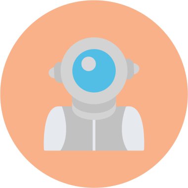 astronot simgesi vektör illüstrasyonu