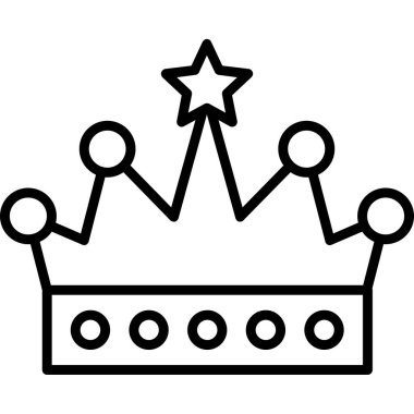 taç simgesi vektör çizimi çizimi