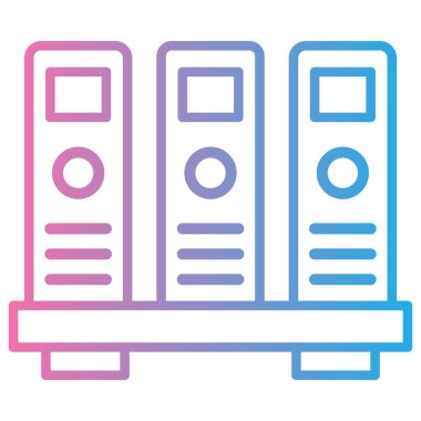 Sunucu. Web simgesi basit illüstrasyon