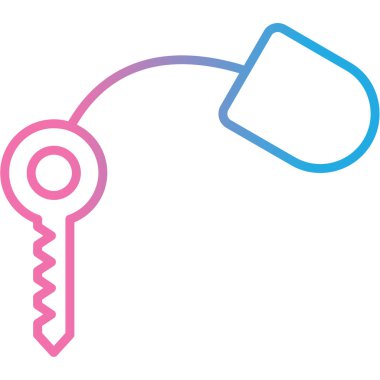 Anahtar simgesi vektör illüstrasyonu