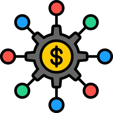 Dolar simgesi vektör illüstrasyonu