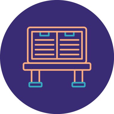 Bir kitap simgesinin vektör illüstrasyonu