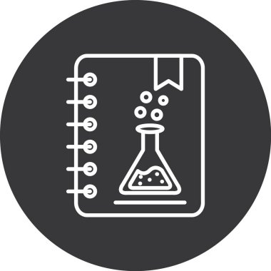 Kimya. Web simgesi basit illüstrasyon