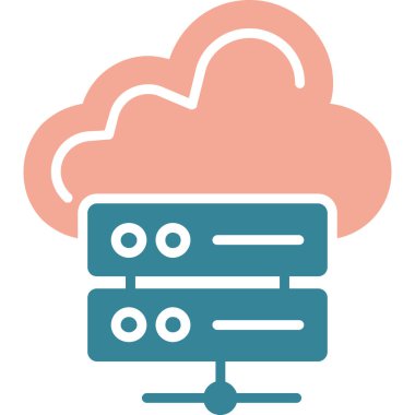 Bulut. Web simgesi basit illüstrasyon