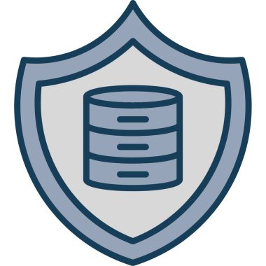 veritabanı. Web simgesi basit illüstrasyon