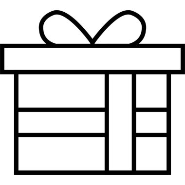 Hediye. Web simgesi basit illüstrasyon