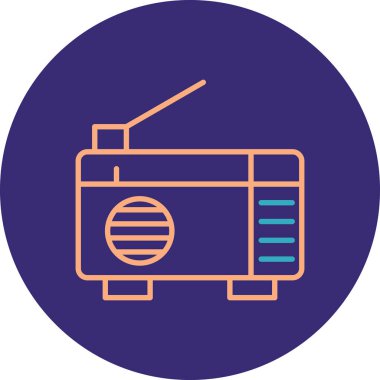 radyo simgesi vektör illüstrasyonu