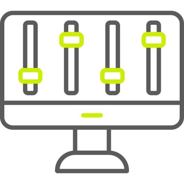 Sunucu. Web simgesi basit illüstrasyon