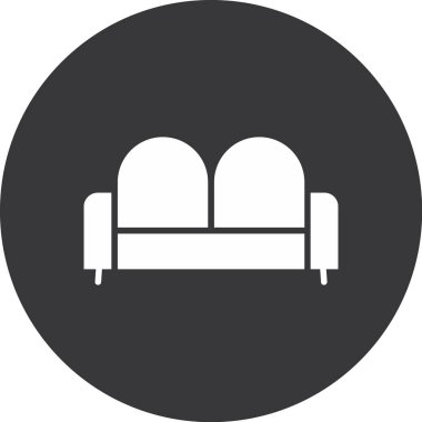kanepe vektör simgesi modern basit illüstrasyon