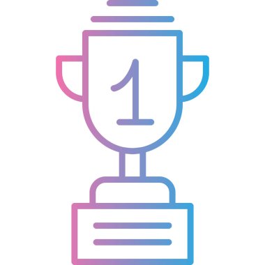 ödül kupa simgesi, vektör illüstrasyon tasarımı