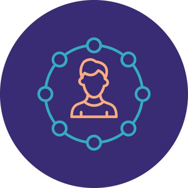 Adamım. Web simgesi basit illüstrasyon