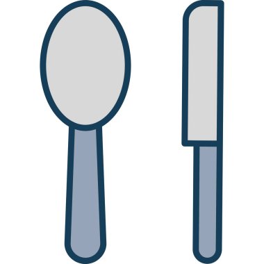 kaşık vektör simgesi modern basit vektör çizimi