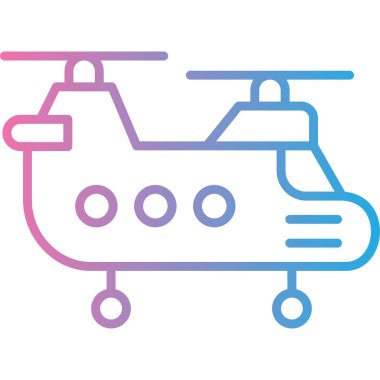 Helikopter simge vektör çizim