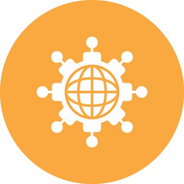 Genel web simgesi, basit vektör illüstrasyonu