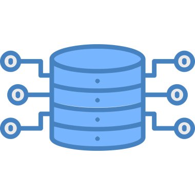 Kişisel ve ticari kullanım için veritabanı vektör simgesi simgesi vektör çizimi..