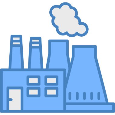 Fabrika. Web simgesi basit illüstrasyon